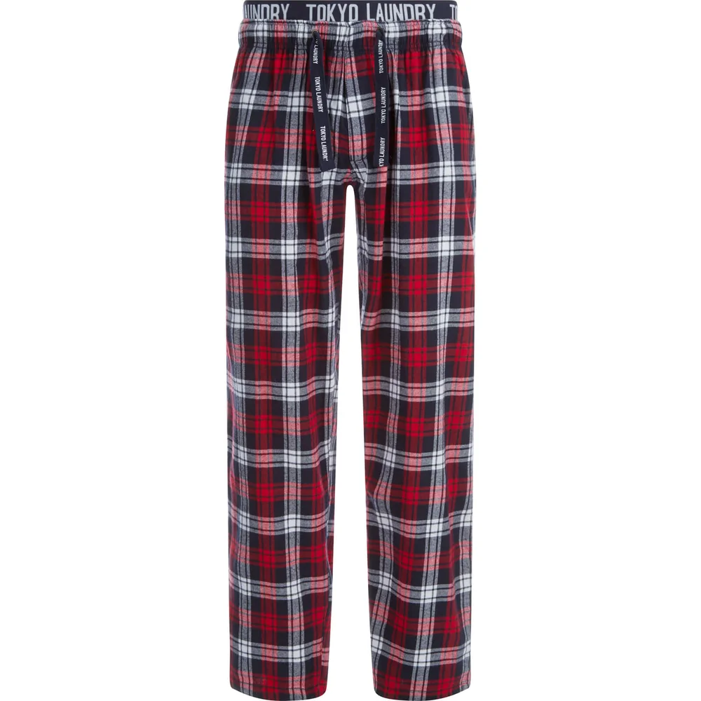 Tokyo Laundry Men's Cordella Flannel Lounge Pants - Red Check - S - Rot Bild 1