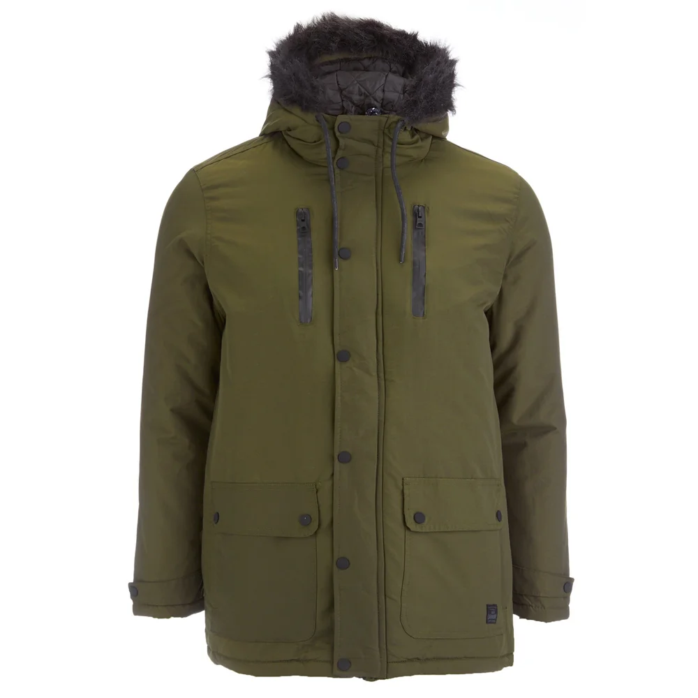 Tokyo Laundry Men's Carmine Hooded Parka Jacket - Khaki - S - Grün Bild 1