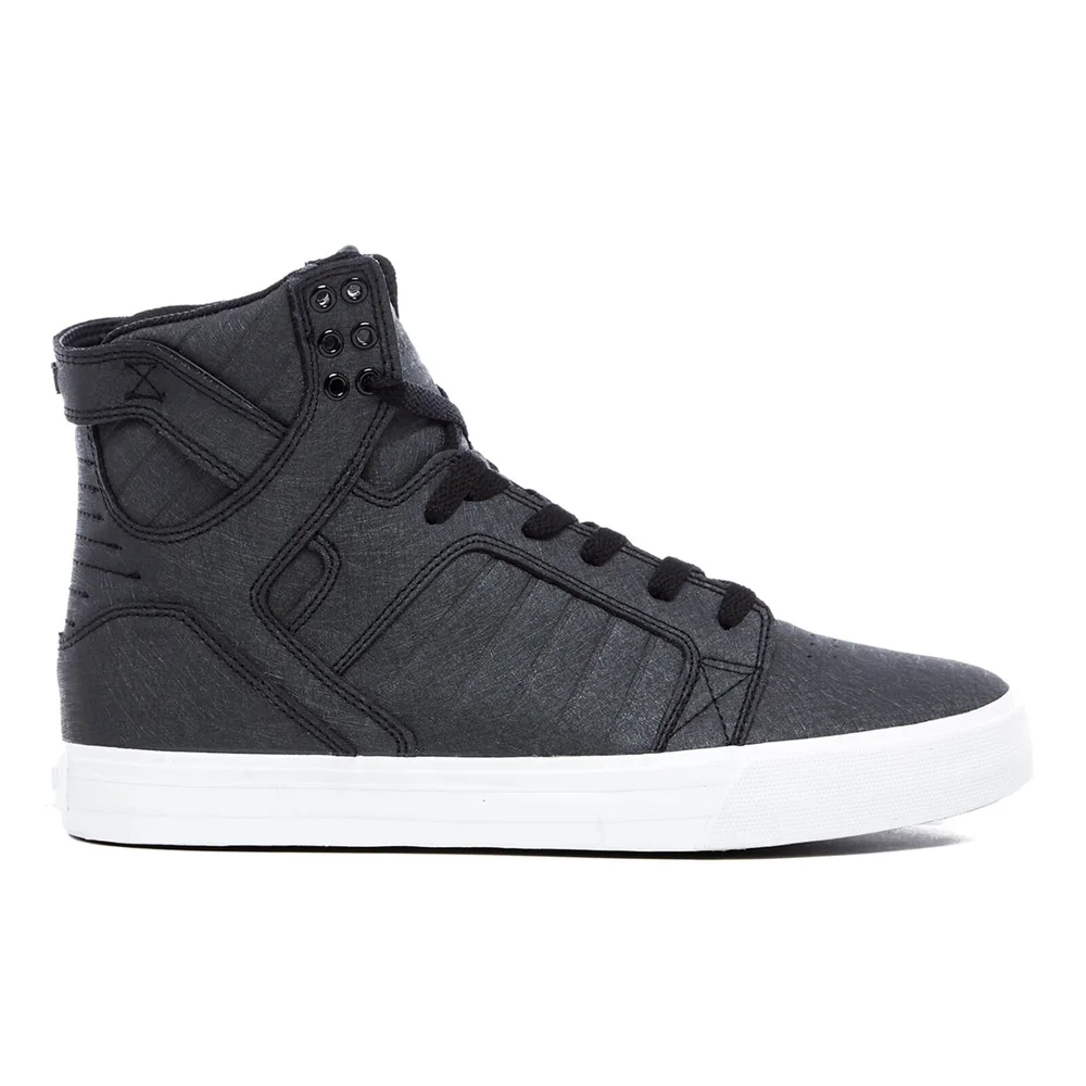 Supra Men's Skytop High Top Trainers - Black Fiberglass/White - UK 7/EU 41 - Black/White Bild 1