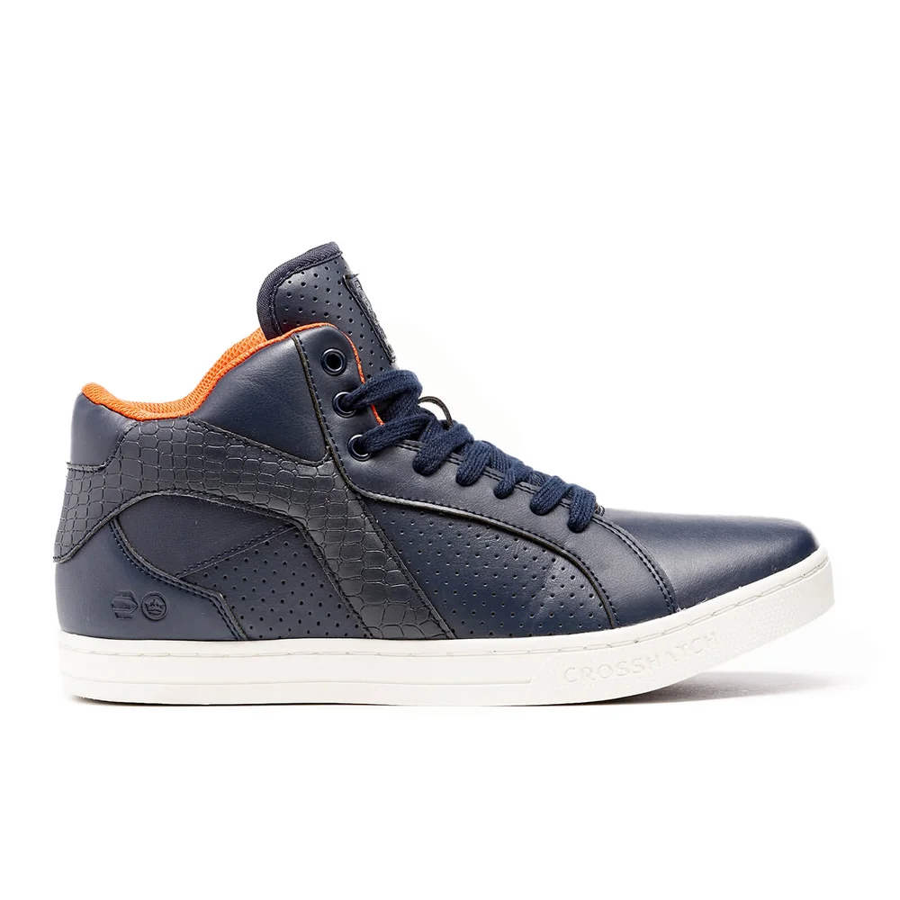 Crosshatch Herren Berkane High Top Trainers - Navy Blazer - UK 7 - Marineblau Bild 1