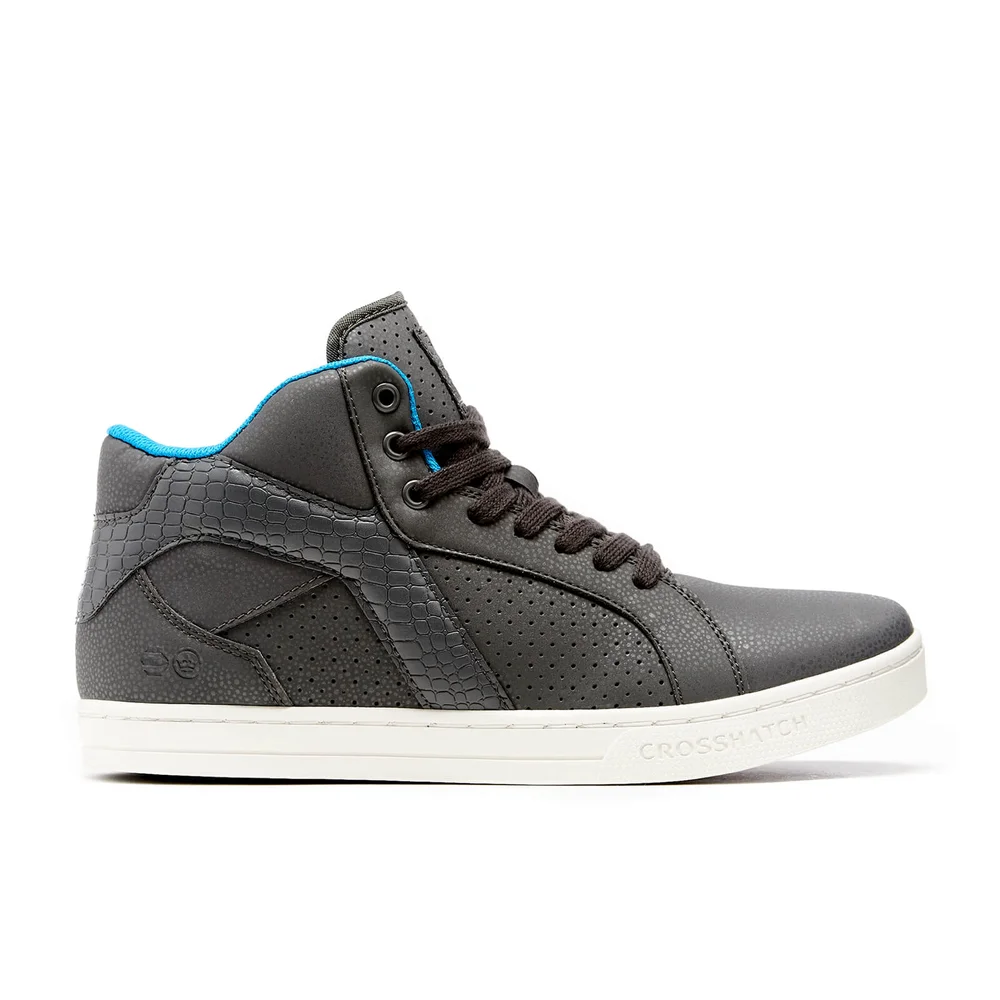 Crosshatch Herren Berkane High Top Trainers - Eiffel Tower - UK 7 - Grau Bild 1
