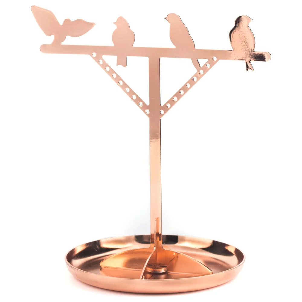 Copper Bird Jewellery Stand Bild 1