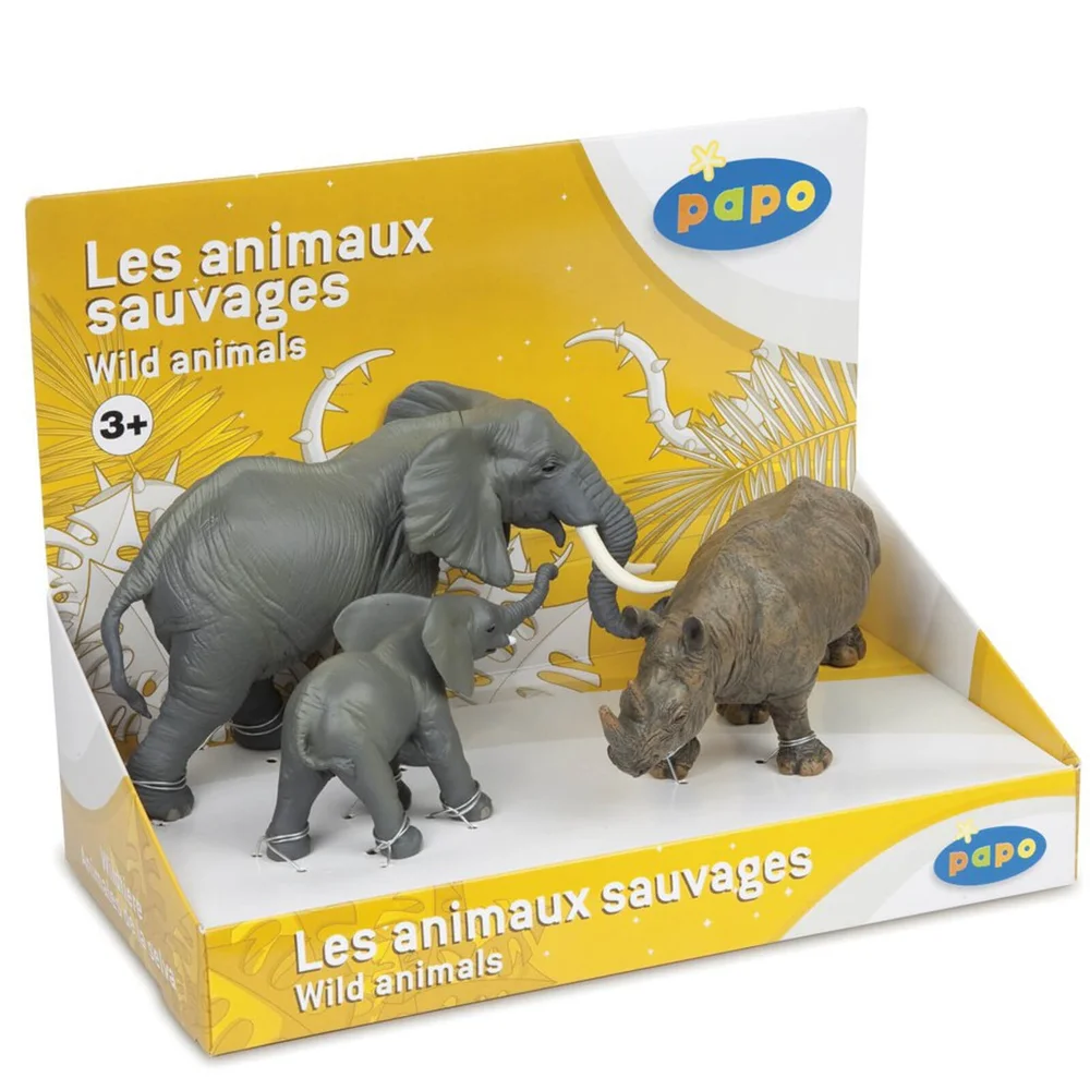 Papo Wild Animal Kingdom: Display Box Wild Animals 3 (3 Figurines) Bild 1