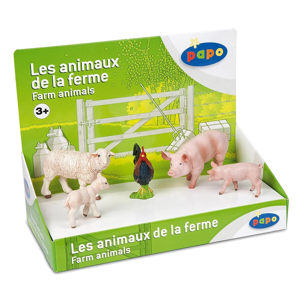 Papo Farmyard Friends: Display Box Farm Animals (5 Figurines) Bild 1