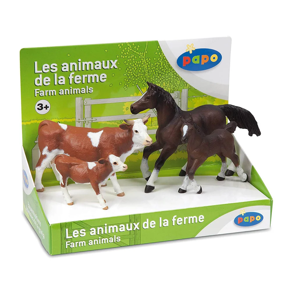 Papo Farmyard Friends: Display Box Farm Animals (4 Figurines) Bild 1