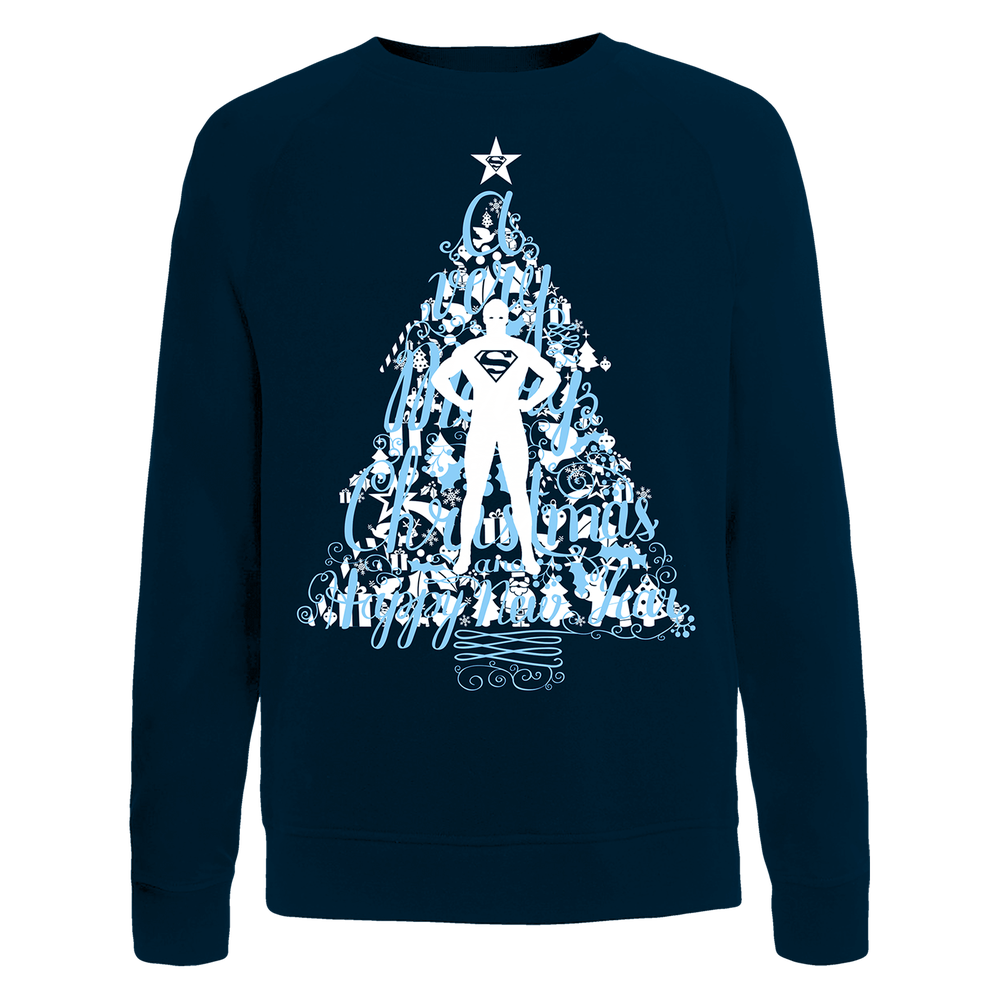 DC Comics Men's Batman Fairisle Weihnachts-Sweatshirt – Navy - S - Marineblau Bild 1