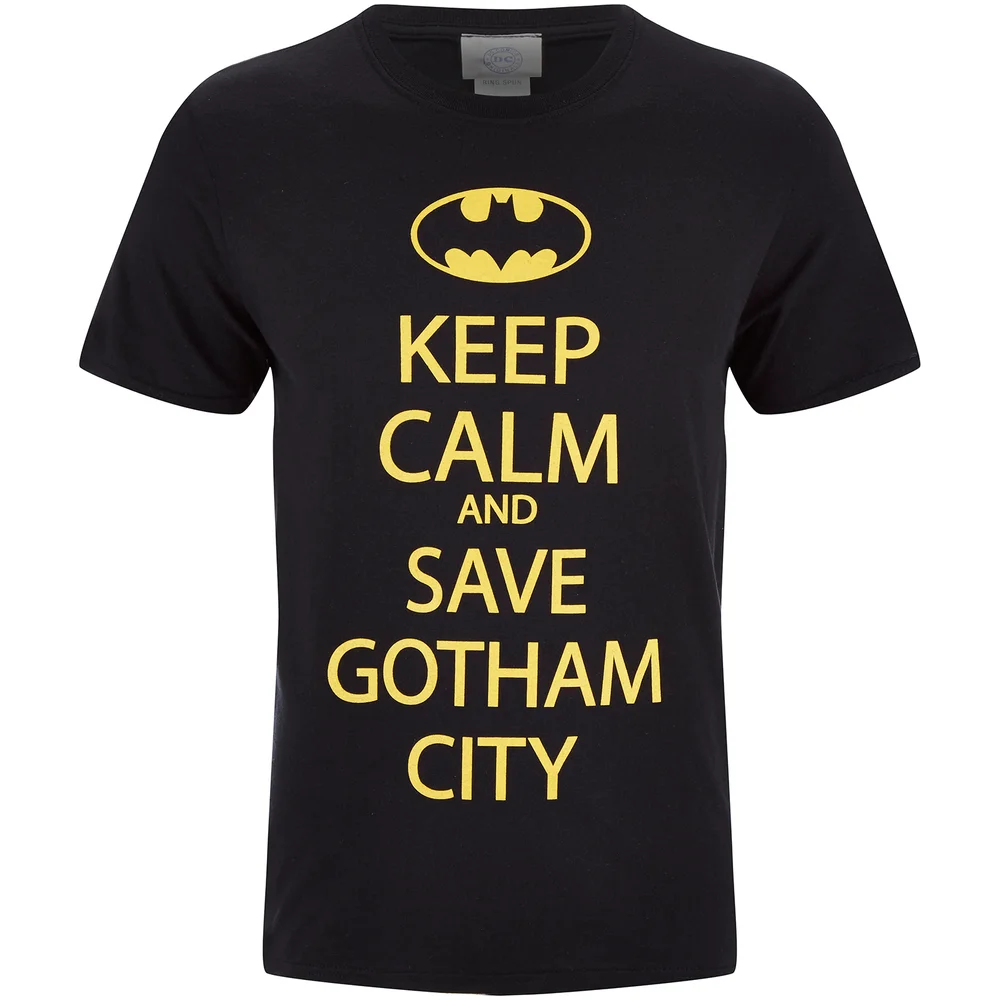DC Comics Batman Men's Keep Calm T-Shirt - Schwarz - M Bild 1