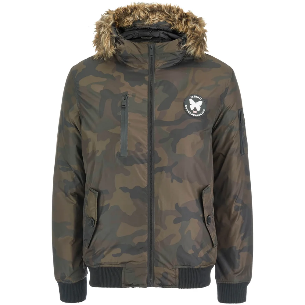 Good For Nothing Men's Alaska Bomber Jacket - Camo - M - Grün Bild 1