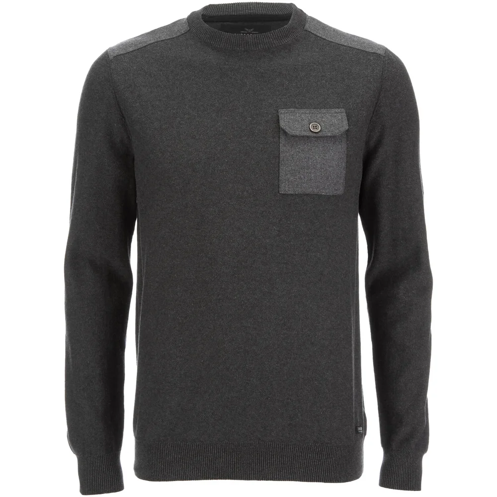 Threadbare Men's Karlson Crew Neck Jumper - Charcoal Marl - S - Grau Bild 1