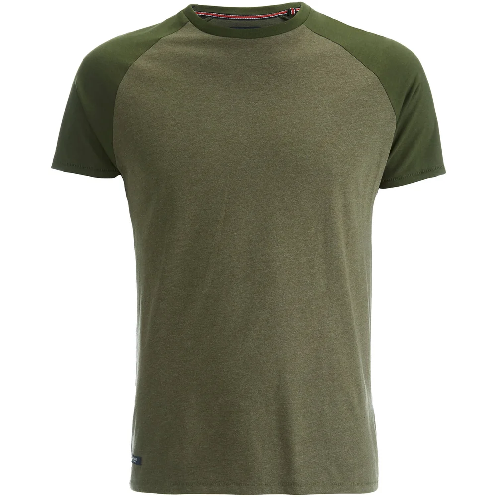 Threadbare Men's Abbot Raglan Sleeve T-Shirt - Khaki Marl - S - Grün Bild 1