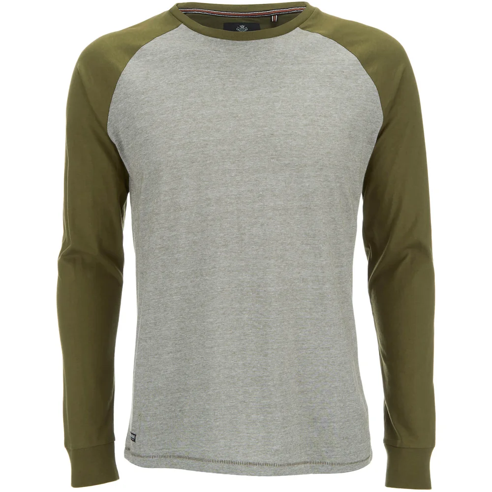 Threadbare Men's Coleman Raglan Long Sleeve Top - Khaki - S - Grün Bild 1