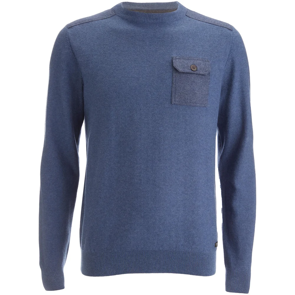 Threadbare Men's Karlson Crew Neck Jumper - Denim Marl - S - Blau Bild 1