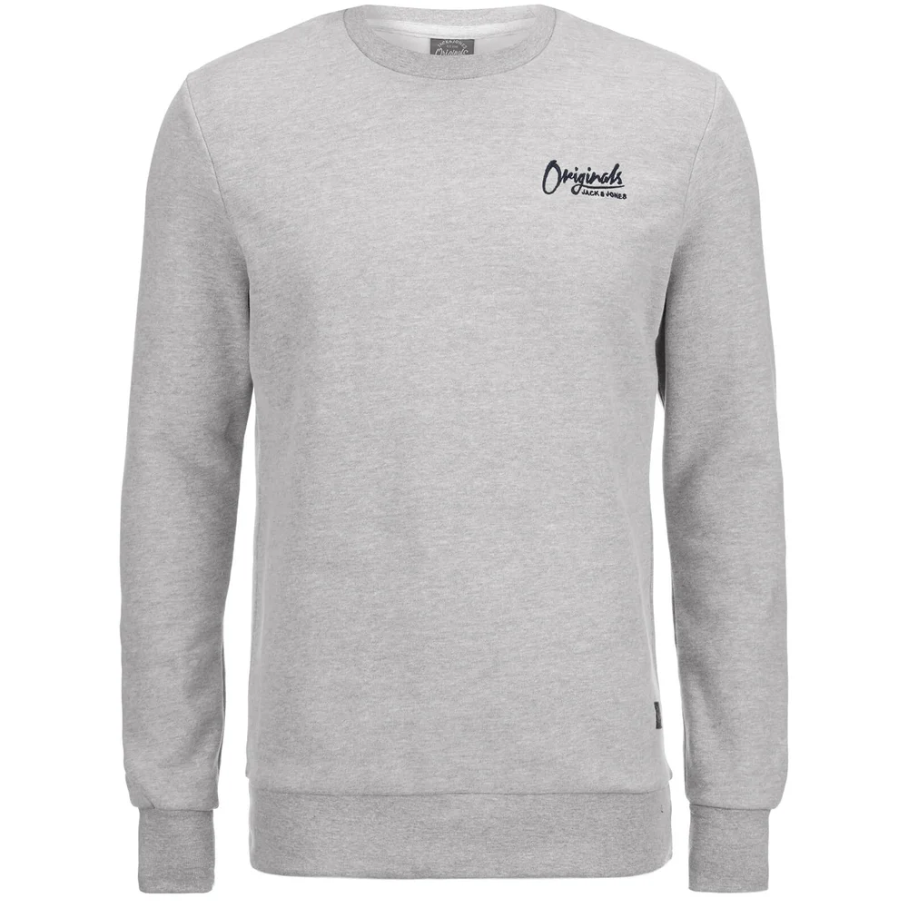 Jack & Jones Men's Originals Scala Crew Sweatshirt - Light Grey Marl - S - Grau Bild 1