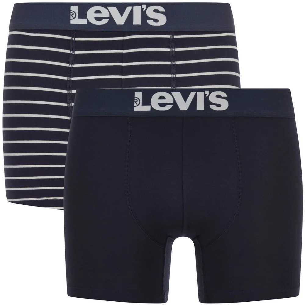 Levi's Men's 200SF 2-Pack Vintage Stripe Boxers - Mid Denim - S - Blau Bild 1