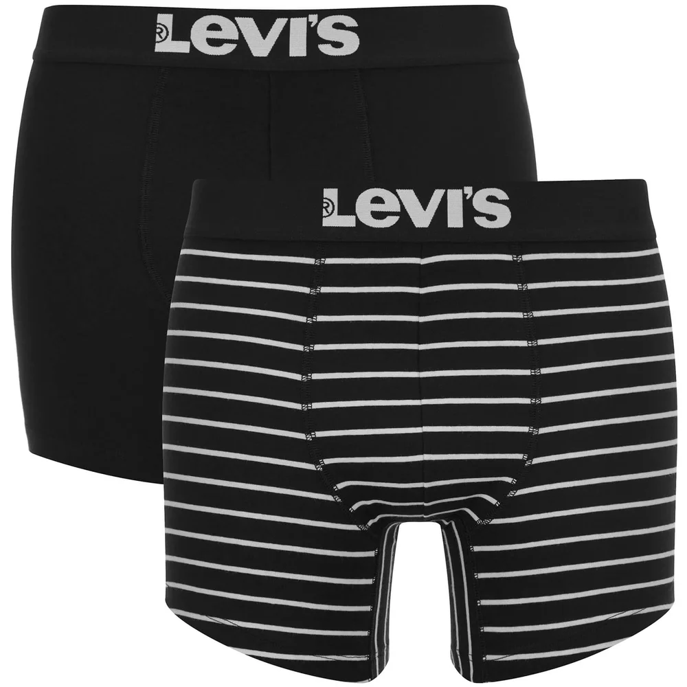 Levi's Men's 200SF 2-Pack Vintage Stripe Boxers - Jet Black - S - Schwarz Bild 1