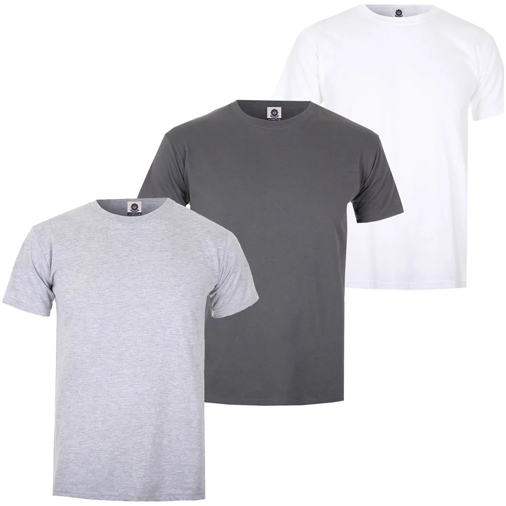 Varsity Team Players Men's T-Shirt 3 Pack - Charcoal/White/Grey - S Bild 1