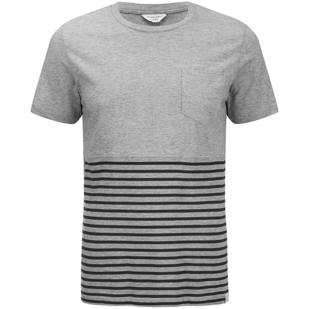 Jack & Jones Men's Core Wise T-Shirt - Light Grey Marl - S - Grau Bild 1