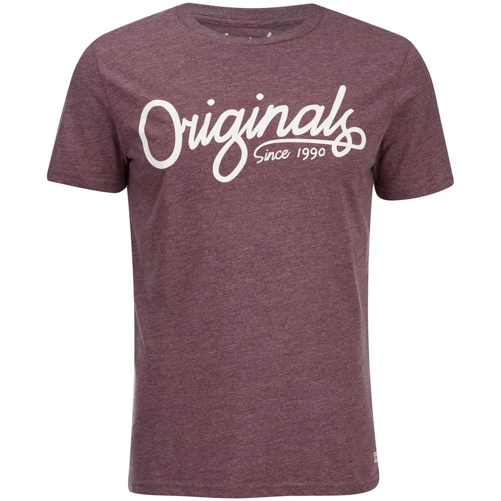 Jack & Jones Men's Originals Atom T-Shirt - Port Royale - S - Bordeauxrot Bild 1