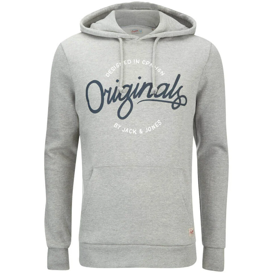 Jack & Jones Men's Originals Sweep Hoody - Light Grey Marl - S - Grau Bild 1
