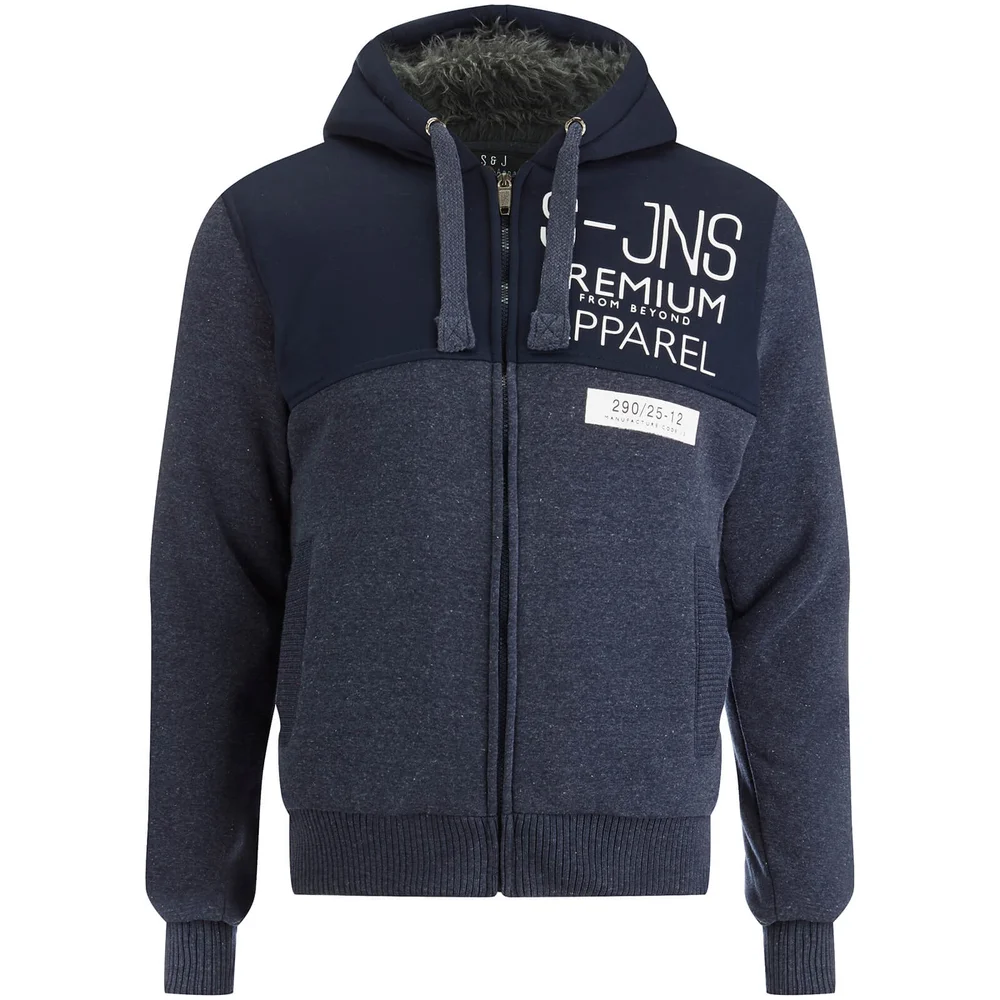 Smith & Jones Men's Enfilde Zip Through Hoody Jacket - Navy Blazer Marl - S - Marineblau Bild 1