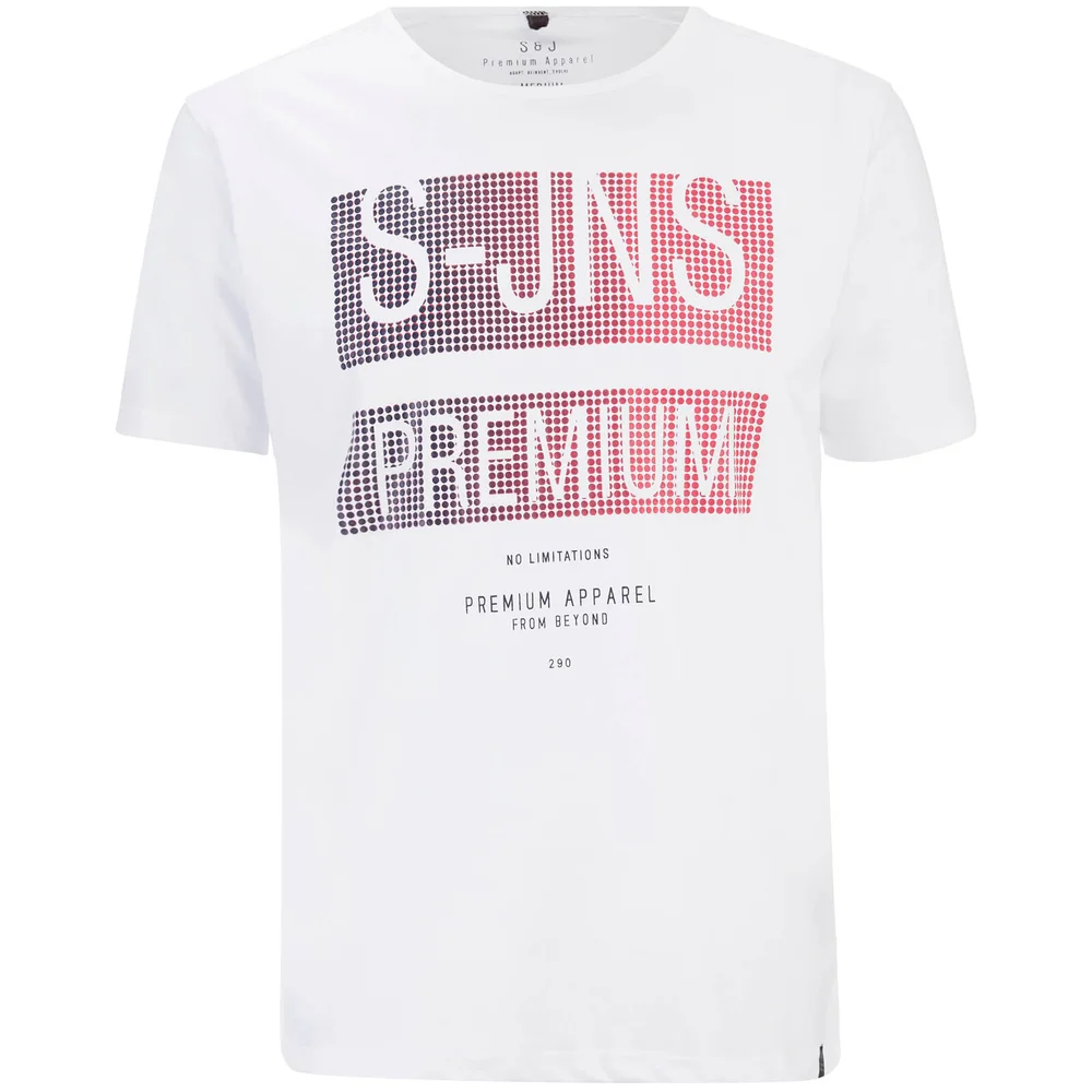 Smith & Jones Men's Trapezoid Crew Neck T-Shirt - White - S - Weiß Bild 1