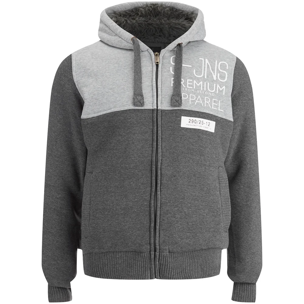 Smith & Jones Men's Enfilde Zip Through Hoody Jacket - Mid Grey Marl - S - Grau Bild 1