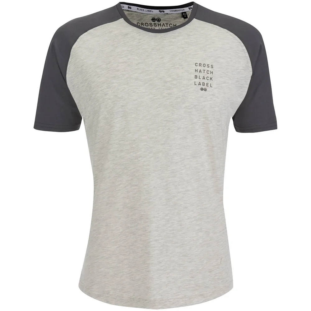 Crosshatch Herren Terrace T-Shirt - Light Grey Marl/Magnet - S - Grau Bild 1