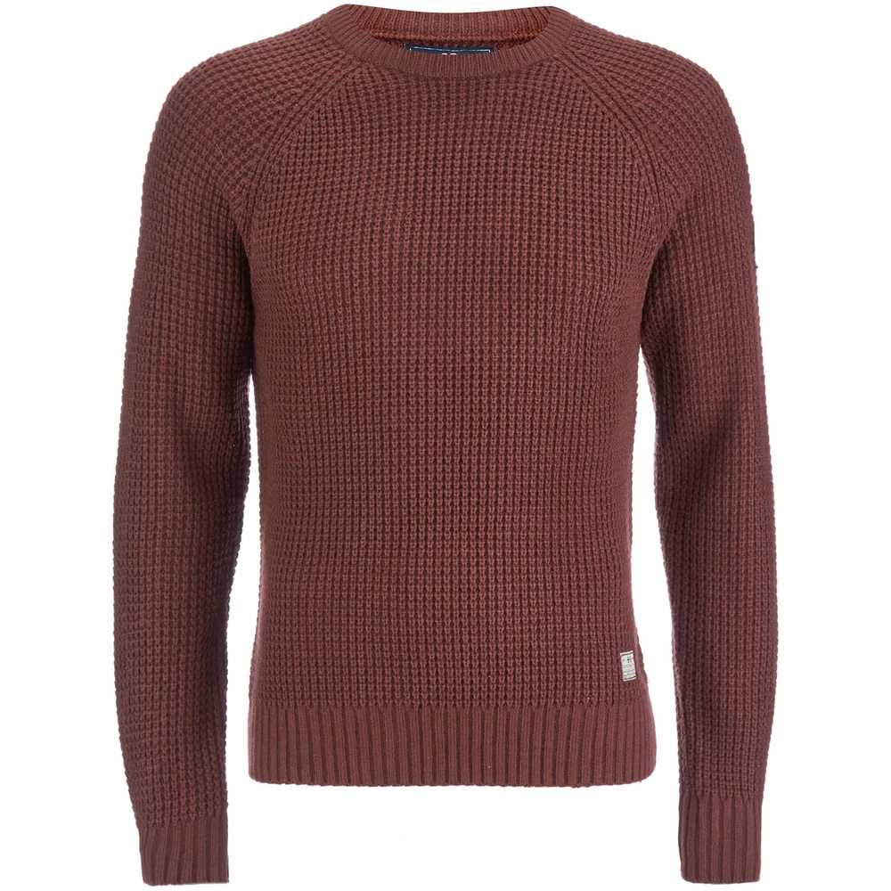 Crosshatch Herren General Jumper - Red Mahogany - S - Rot Bild 1