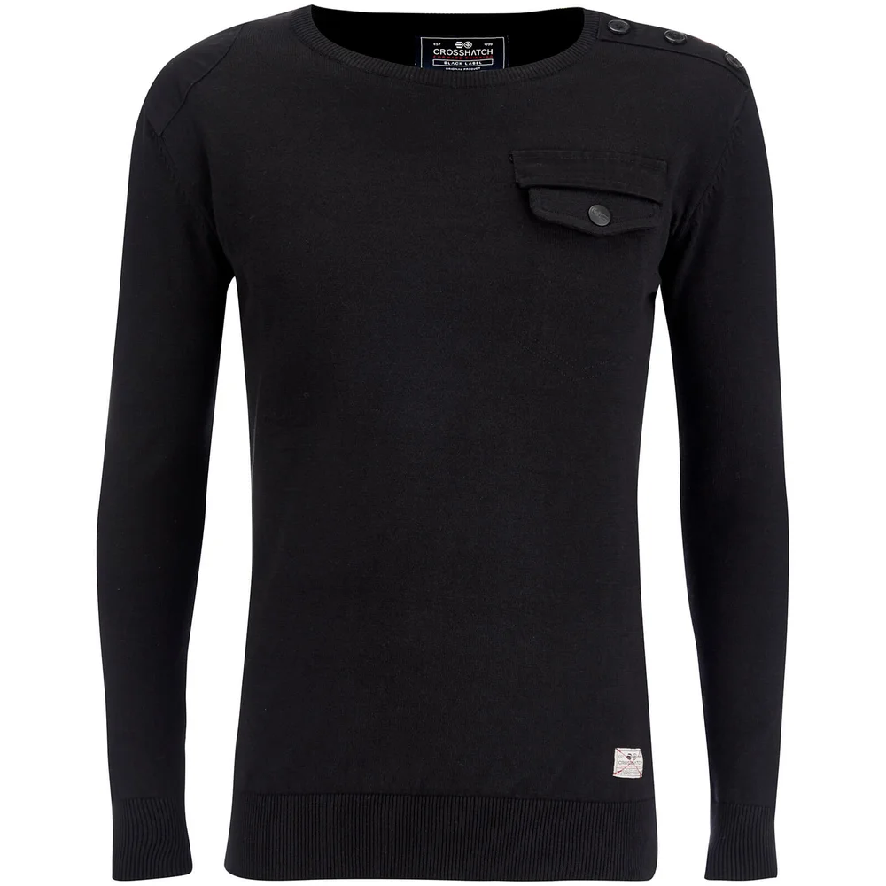 Crosshatch Herren Barrowell Jumper - Black - S - Schwarz Bild 1