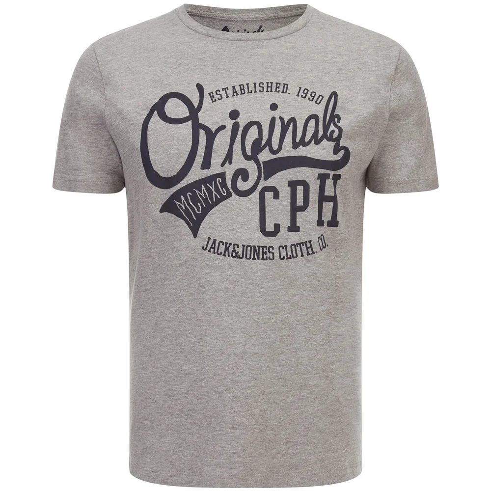 Jack & Jones Originals Men's Raffa T-Shirt - Light Grey Marl - S - Grau Bild 1