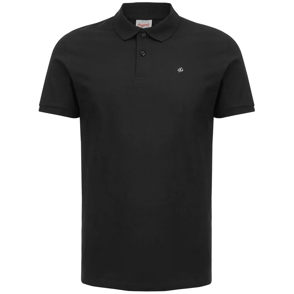 Jack & Jones Originals Men's Perfect Jersey Polo Shirt - Black - S - Schwarz Bild 1