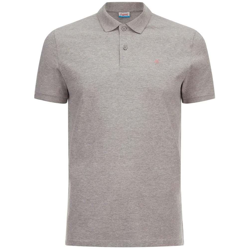 Jack & Jones Originals Men's Perfect Jersey Polo Shirt - Light Grey Marl - S - Grau Bild 1