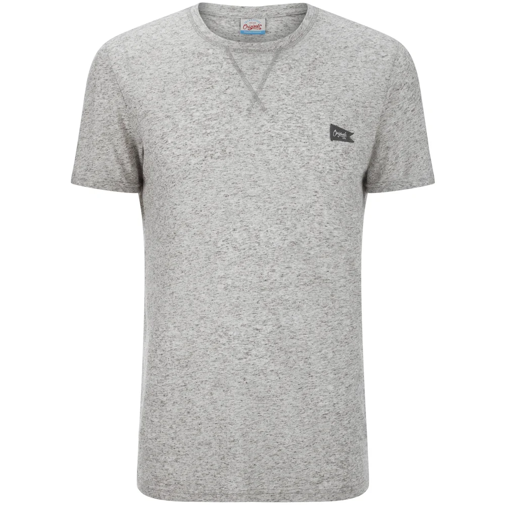 Jack & Jones Originals Men's Kingpin Textured T-Shirt - Light Grey Marl - S - Grau Bild 1