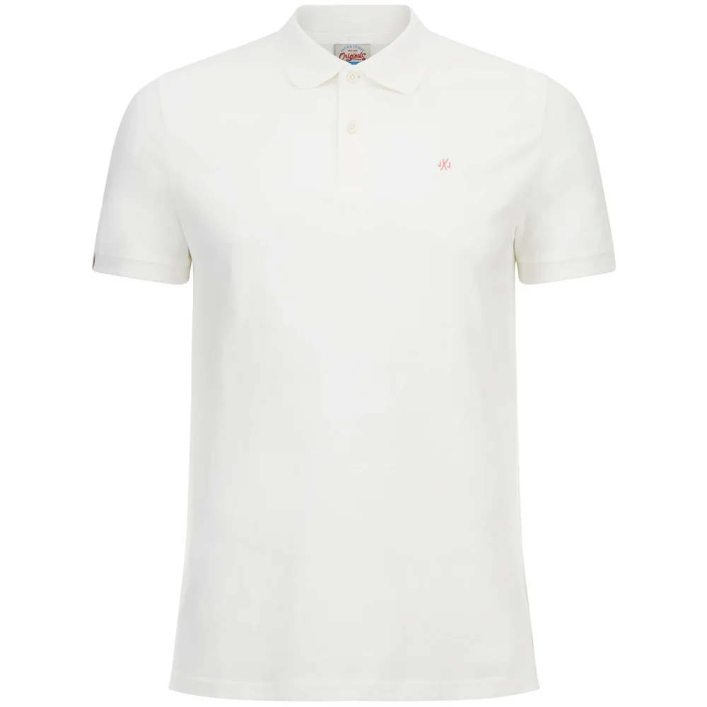 Jack & Jones Originals Men's Perfect Jersey Polo Shirt - Cloud Dancer - S - Weiß Bild 1