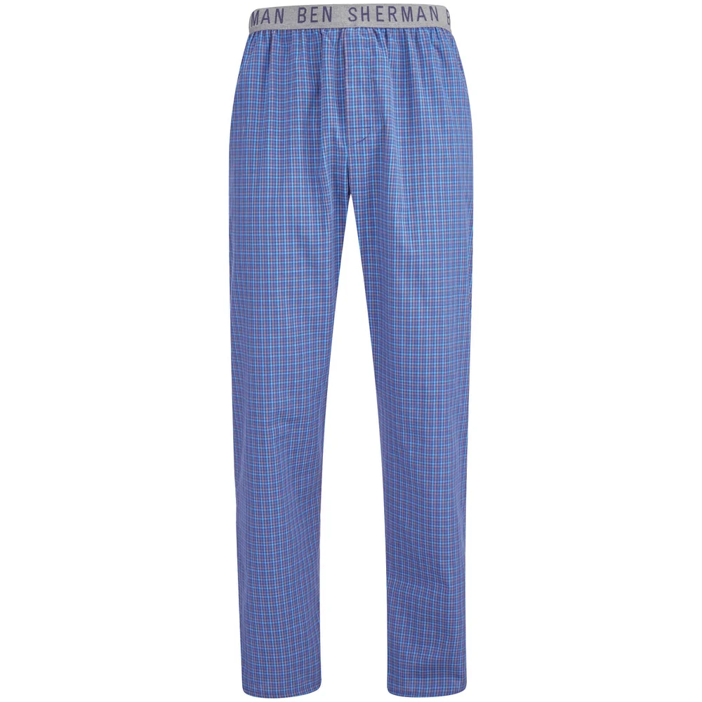 Ben Sherman Men's Check Bart Lounge Pants - Navy/Grey - S - Marineblau Bild 1