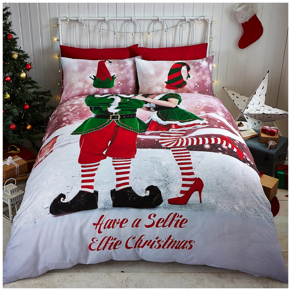 Catherine Lansfield Selfie Elfie Bedding Set - Multi - 1 Stck - Bunt Bild 1