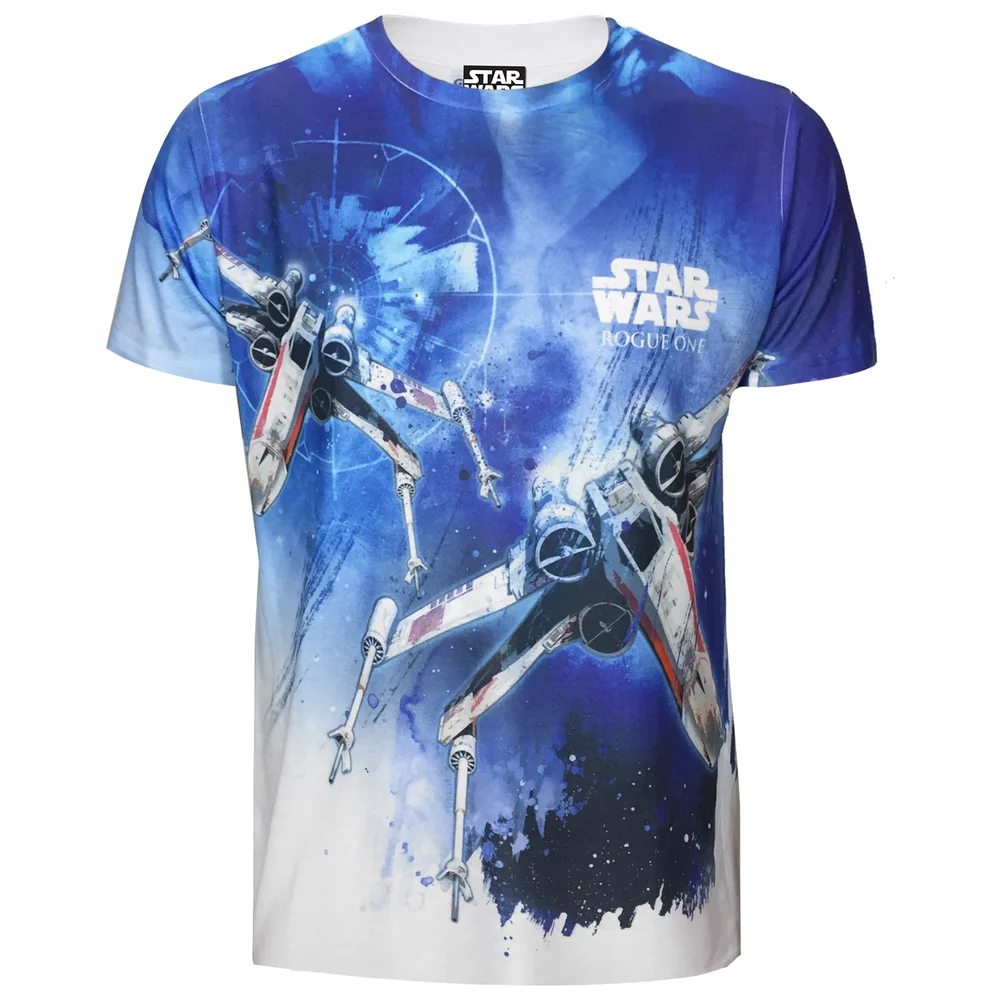 Star Wars: Rogue One Männer X-Wing Sublimation T-Shirt - Weiß - S - Weiß Bild 1