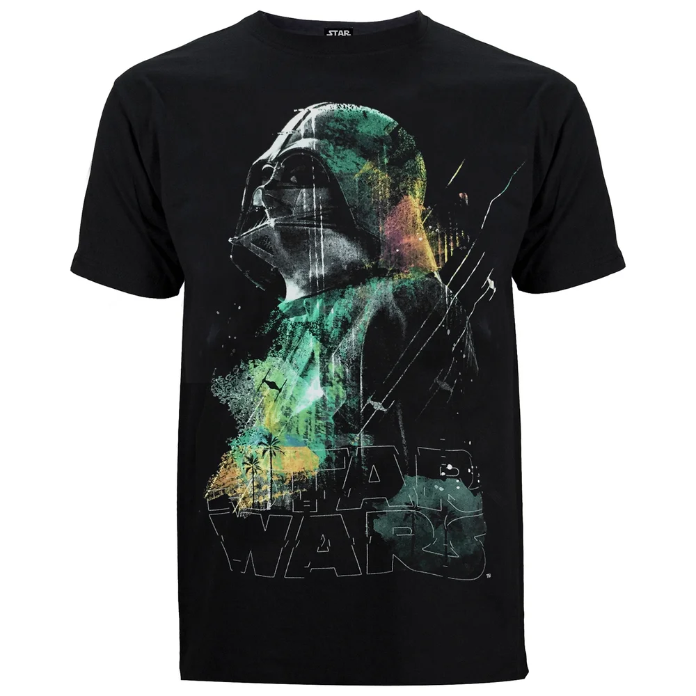 Star Wars: Rogue One Herren Rainbow Effect Darth Vadar T-Shirt - Schwarz - S - Schwarz Bild 1