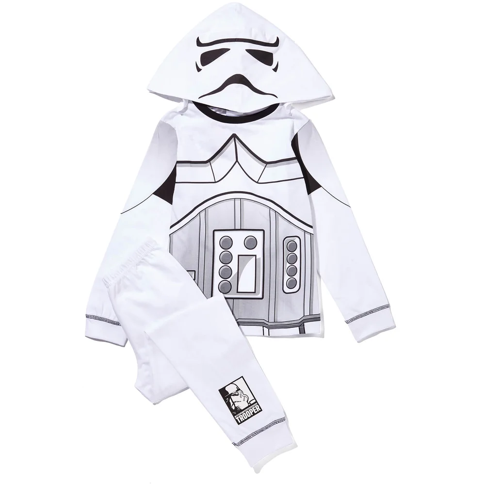 Star Wars Boys' Novelty Hood Pyjamas - White - 2-3 years - Weiß Bild 1