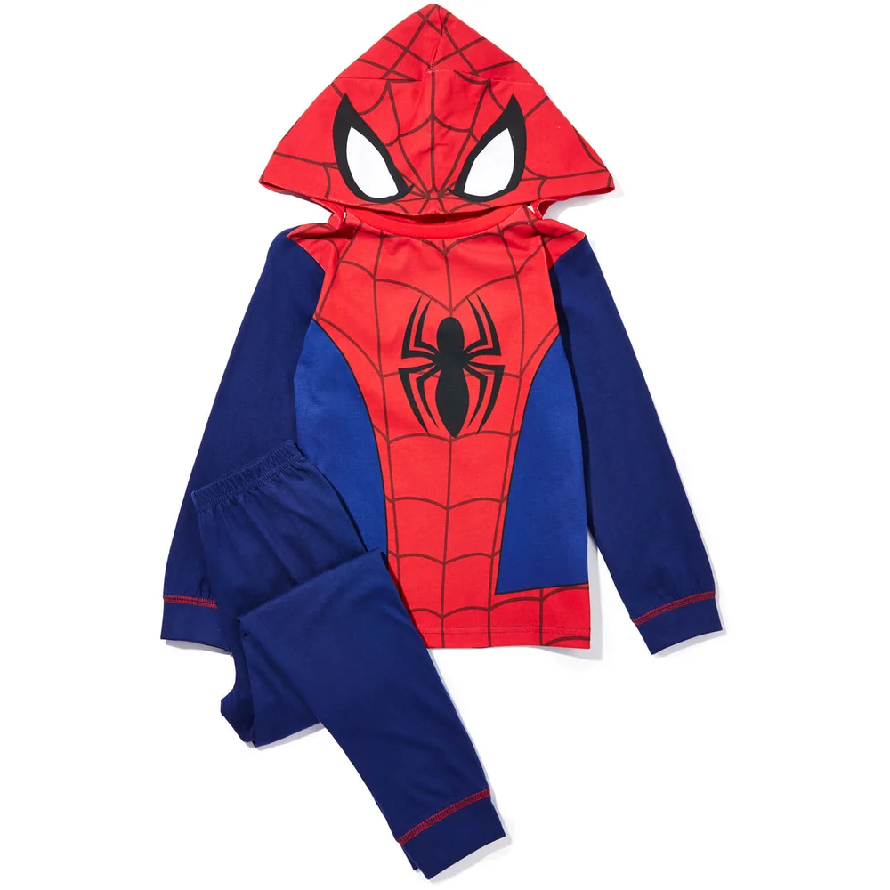 Marvel Boys' Spiderman Novelty Hoody Pyjamas - Blue - 2-3 years - Blau Bild 1