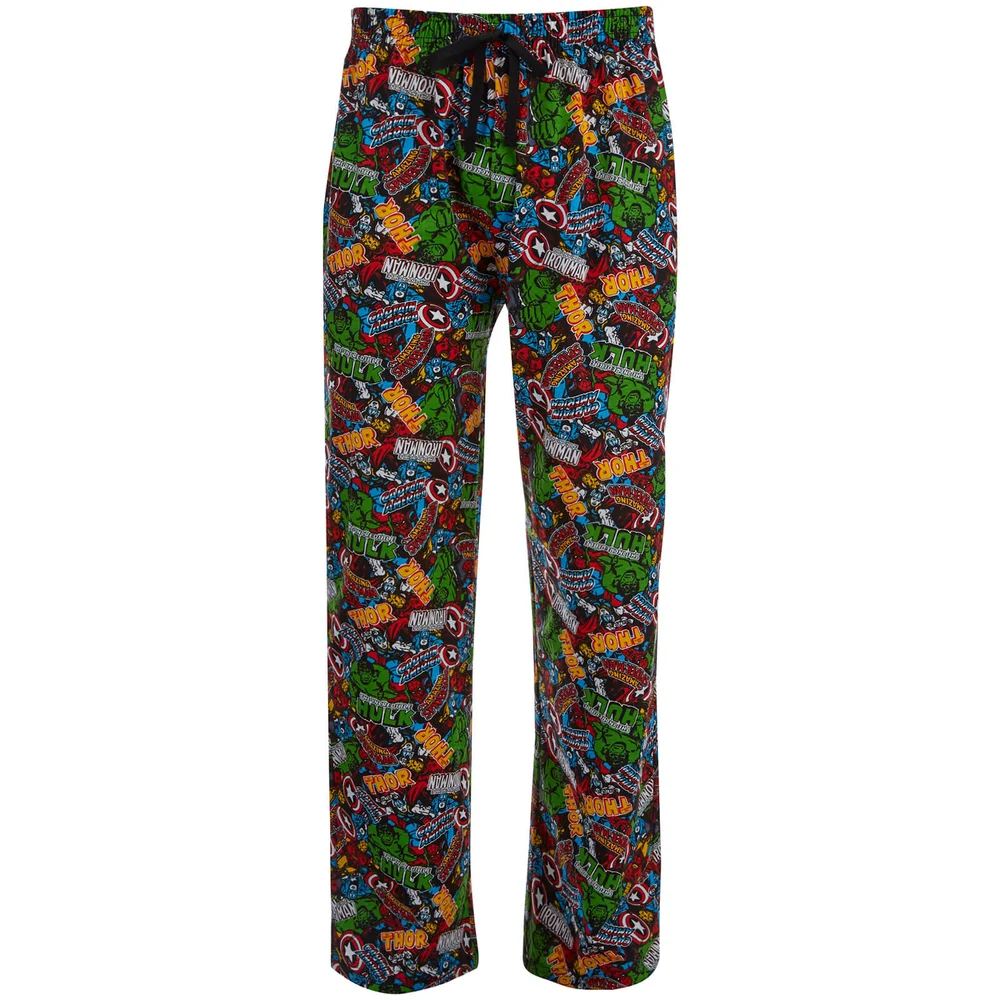 Marvel Comics Men's Avengers All Over Print Lounge Pants - Multi - S - Bunt Bild 1