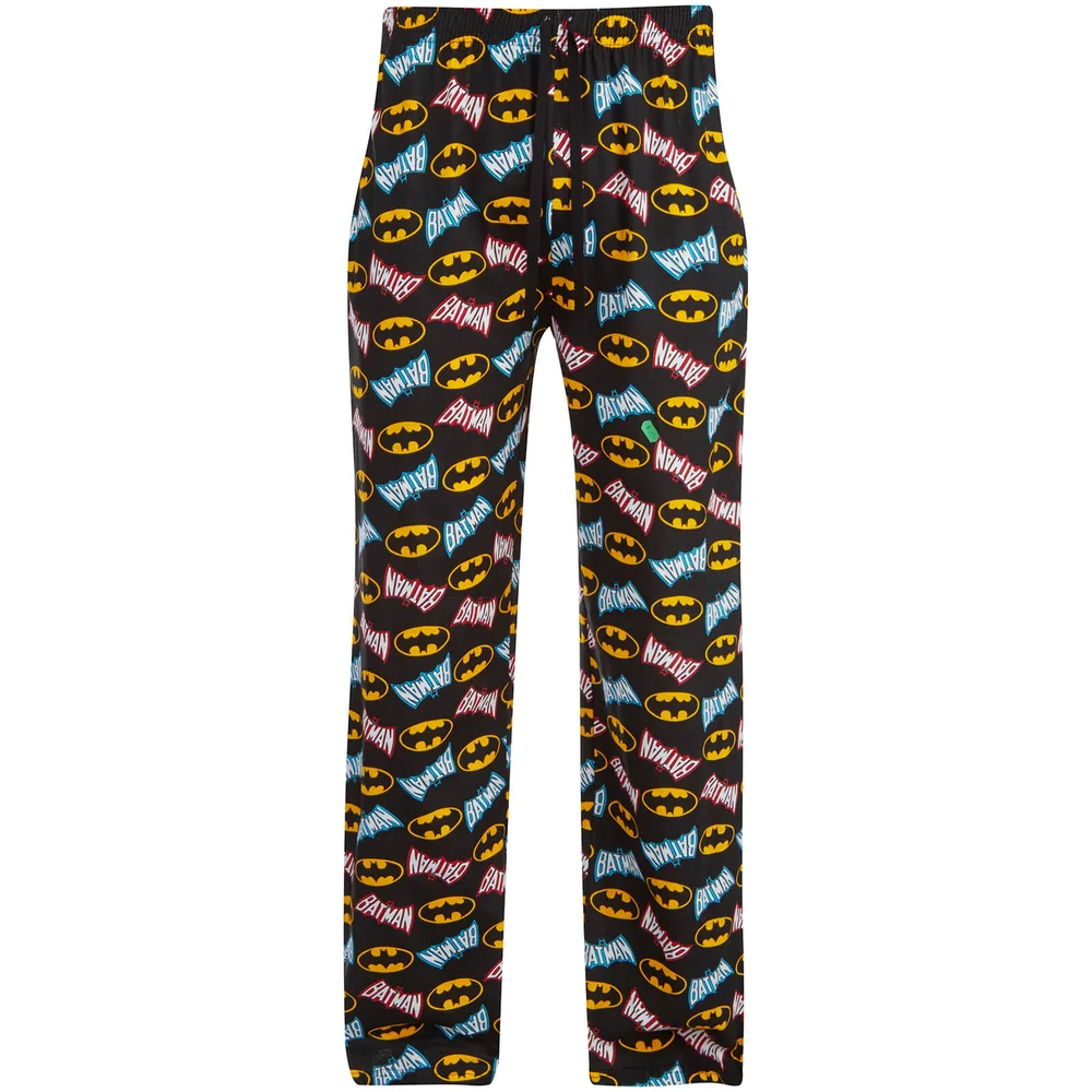 DC Comics Men's Batman Print Lounge Pants - Black - S - Schwarz Bild 1