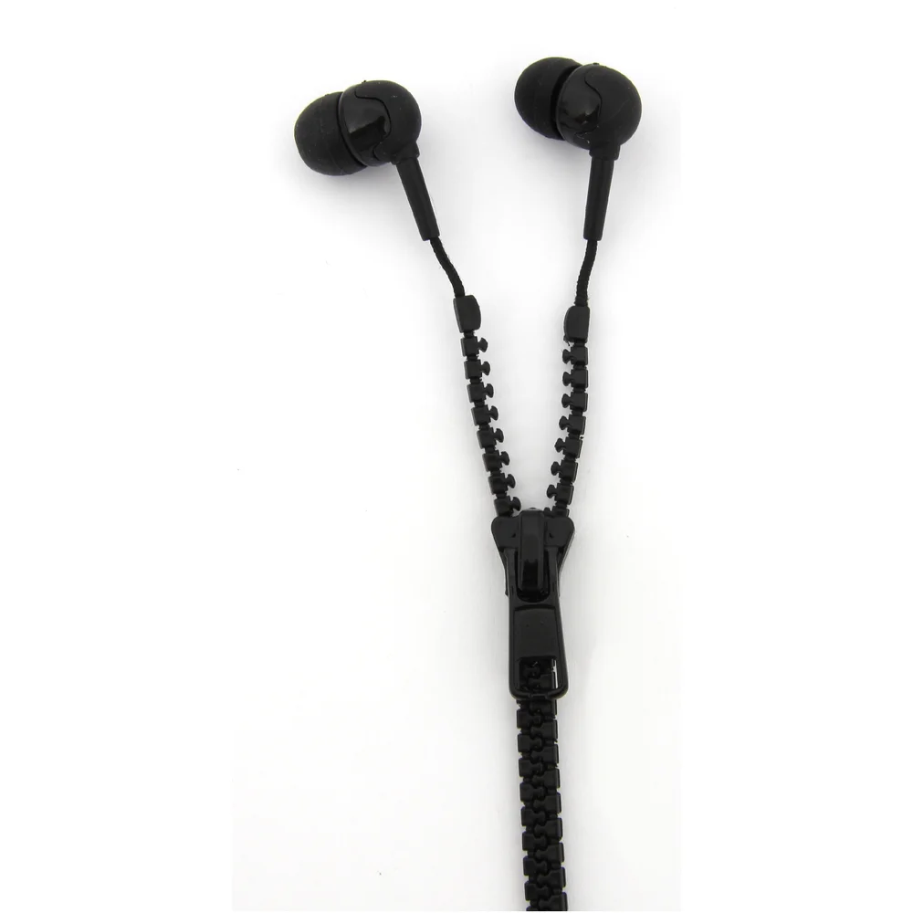 Zip Earphones with Wireless Bluetooth Receiver- Black Bild 1