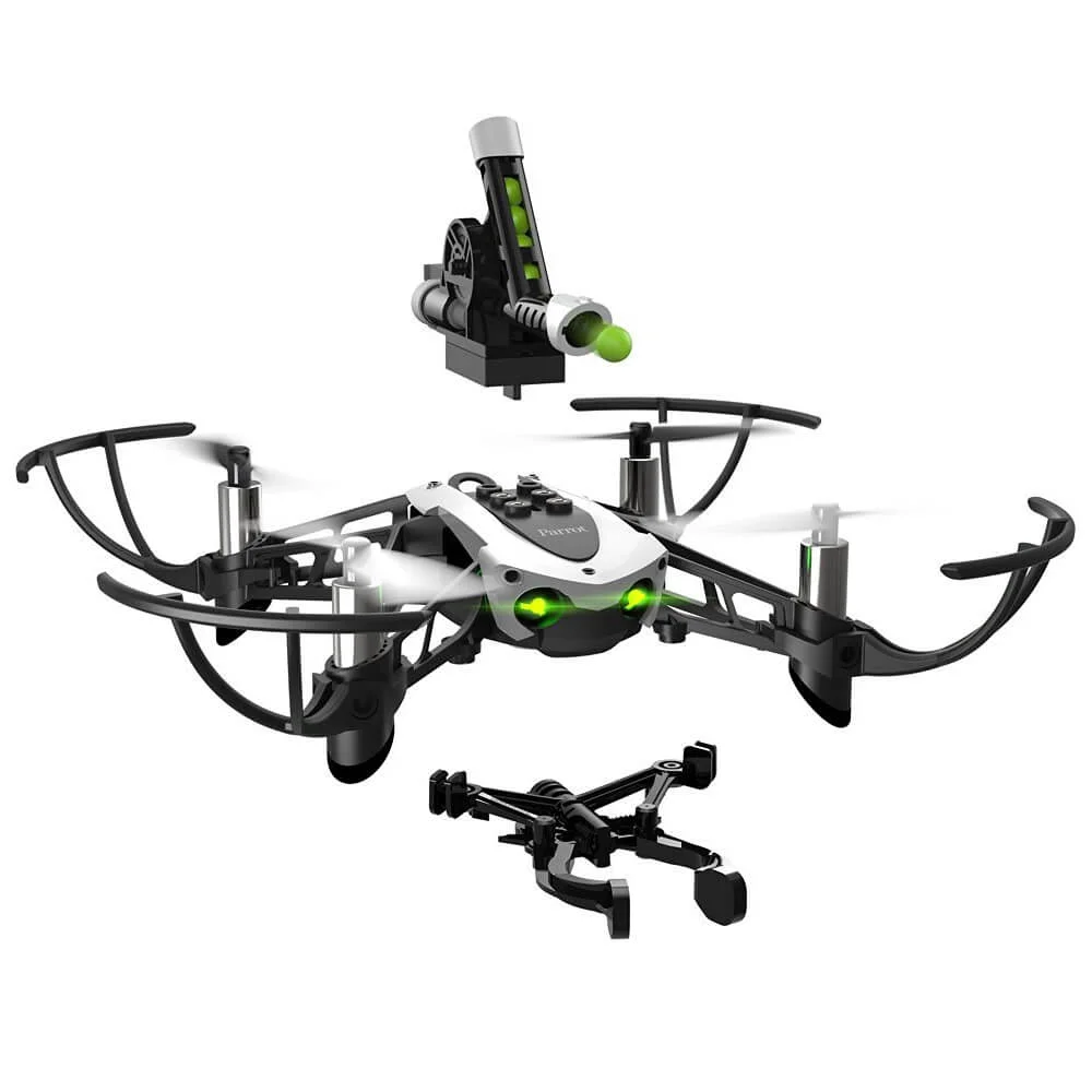 Parrot Mambo Quadcopter Mini Drone with Cannon Shooting and Grabber Accessories Bild 1