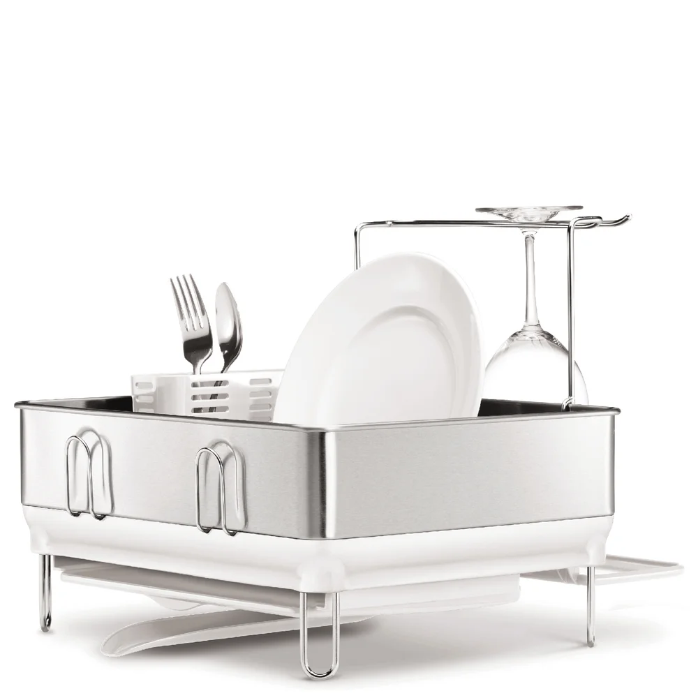 simplehuman Compact Brushed Steel Dish Rack Bild 1