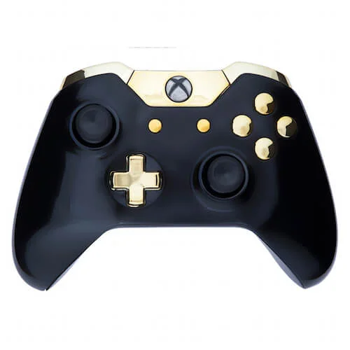 Xbox One Custom Controller - Gloss Black Gold Bild 1