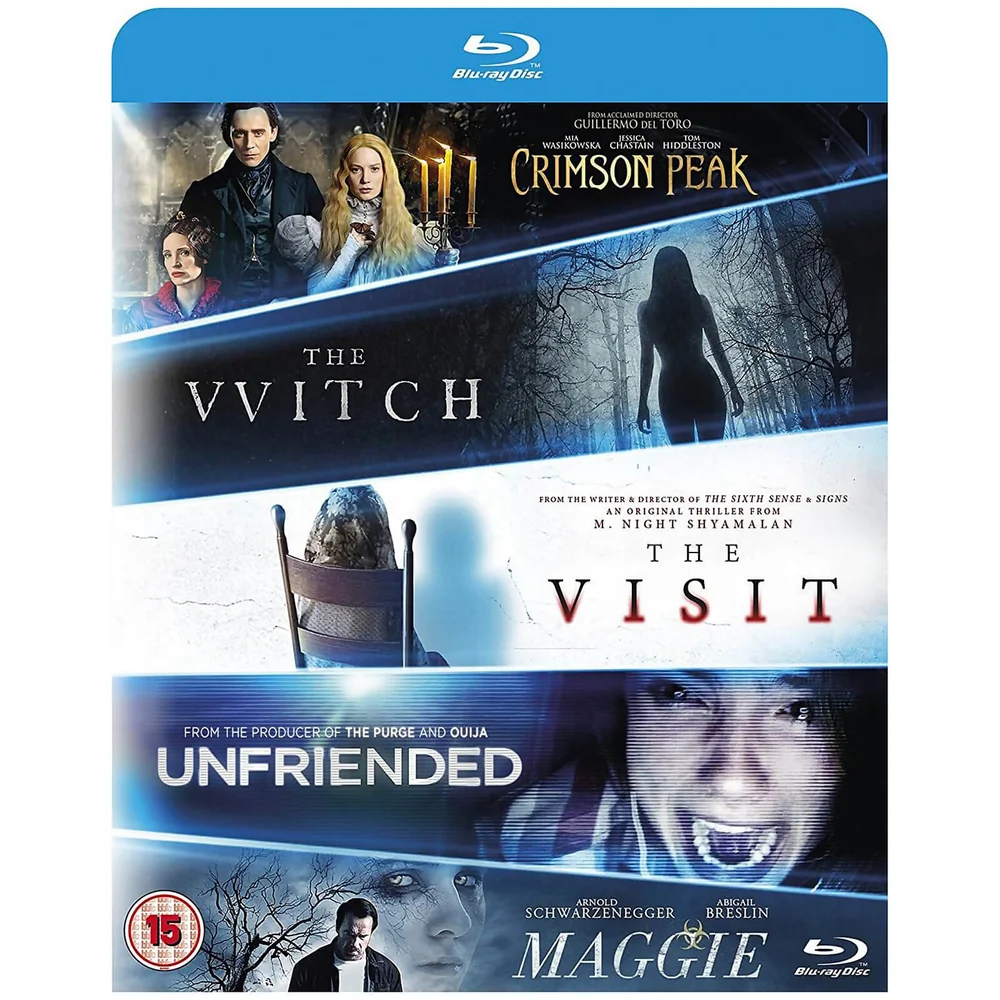 Blu-ray Starter Pack enthält The Witch/Crimson Peak/Maggie/Der Besuch/Unfriended Bild 1