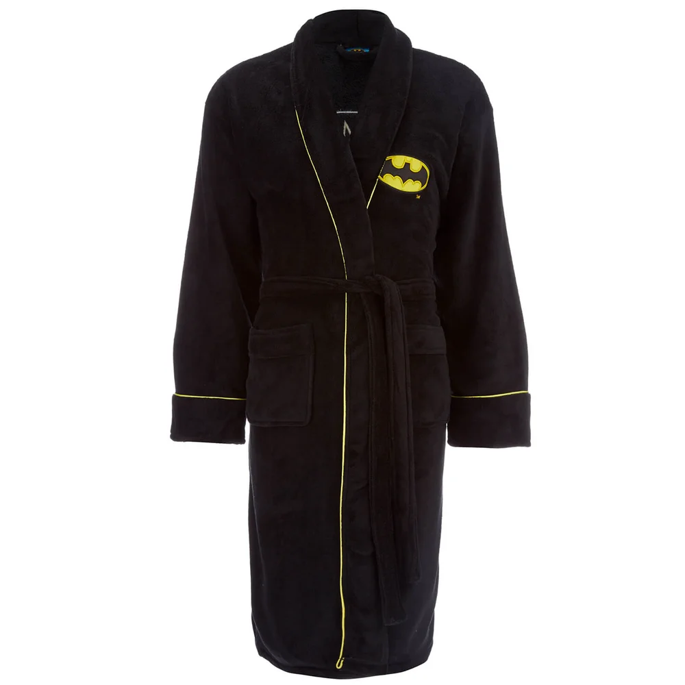DC Comics Men's Batman Fleece Robe - Black Bild 1