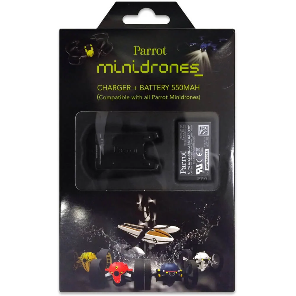 Parrot 550 mAh Battery and Battery Charger for Mini Drones Bild 1