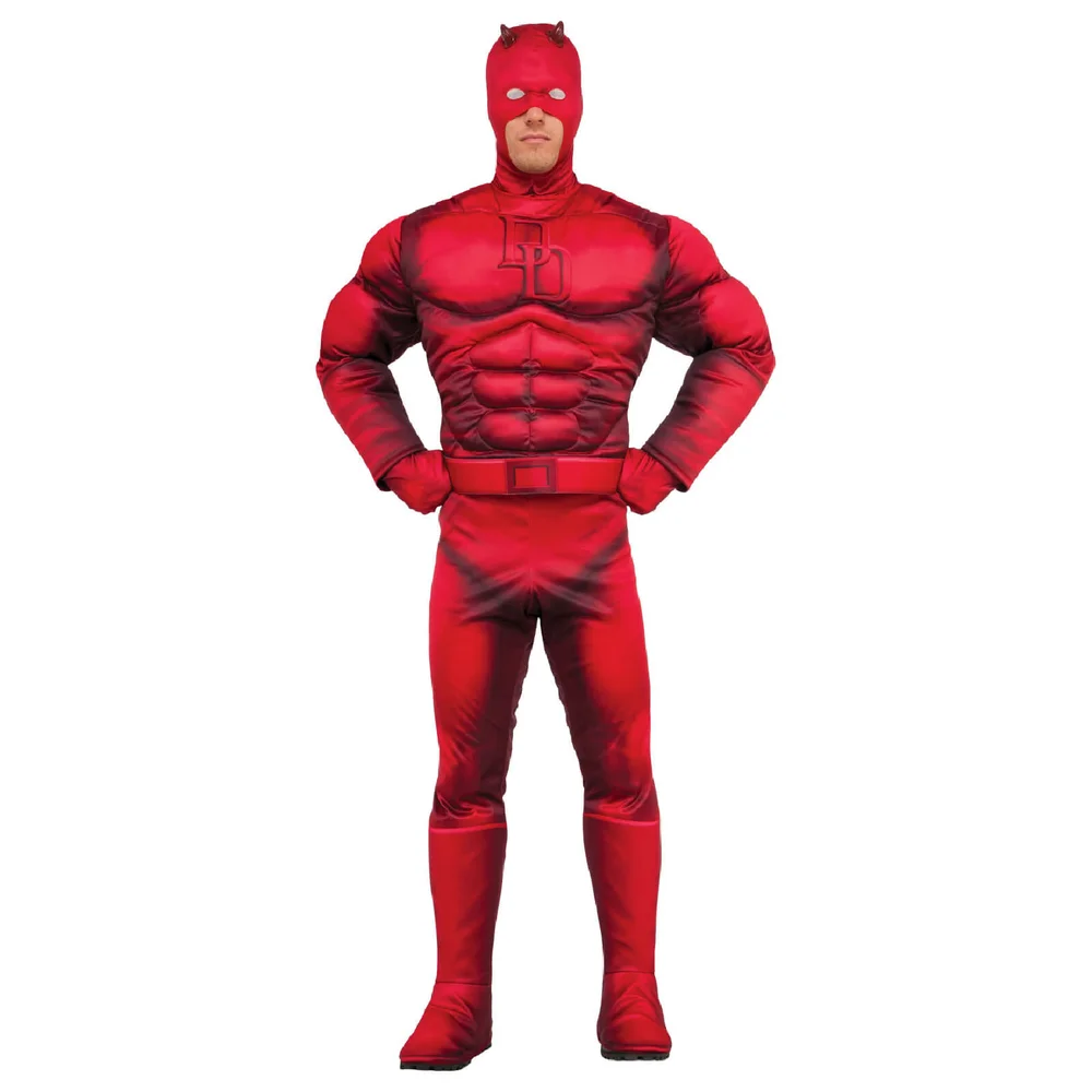 Marvel Men's Daredevil Muscle Fancy Dress Costume - Standard - Rot Bild 1